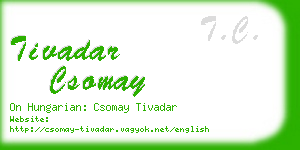 tivadar csomay business card